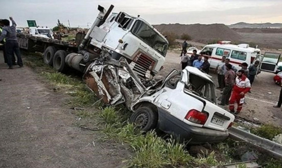 کرمان رتبۀ سوم فوتی‌های تصادف جاده‌ای را دارد