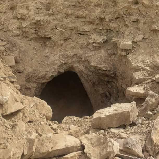 کشف تونل باستانی در منطقۀ خنامان 