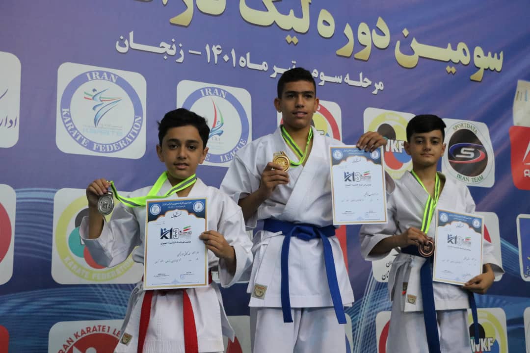 نونهالان کرمانی فاتح سکوی قهرمانی کاراته‌وان ایران شدند