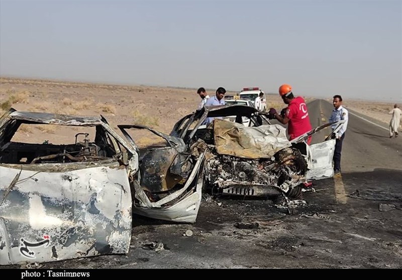 مرگ ۱۲ نفر در تصادف خودروهای حامل سوخت قاچاق در کرمان