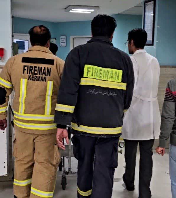  آتش‌نشان کرمانی از بیمارستان مرخص شد