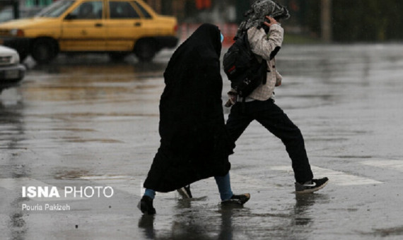 تداوم رگبار باران و وزش باد در کرمان طی ۳ روز آینده