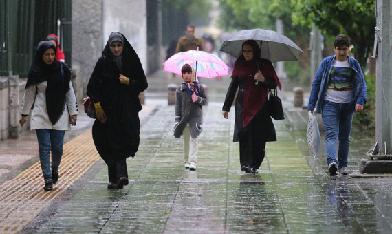 افزایش ابر و رگبار پراکندۀ باران در کرمان