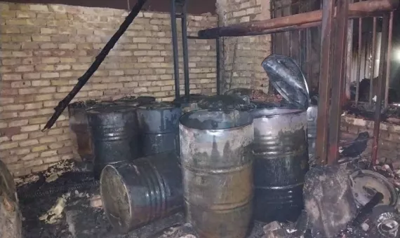 ‌ قاچاقچیان سوخت خانه‌ای را در کرمان به آتش کشیدند