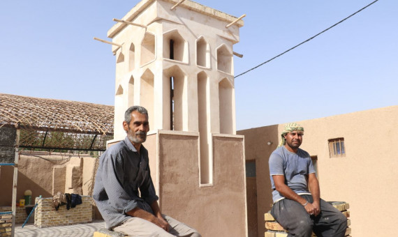 ساخت بادگیر نو پس از ۱۰۰ سال در شهداد