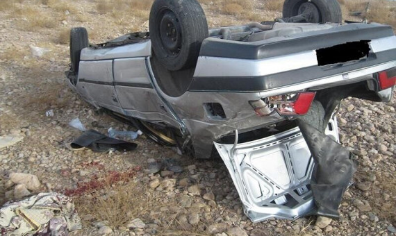 واژگونی خودروی حامل اتباع افغان ۹ مصدوم بر جا گذاشت