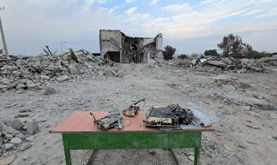 نشانه‌های موشک کروز آمریکا در حمله به میناب 